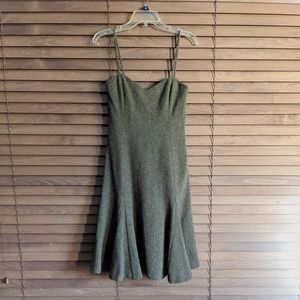 Ralph Lauren Herringbone Tweed Wool A-Line Dress
